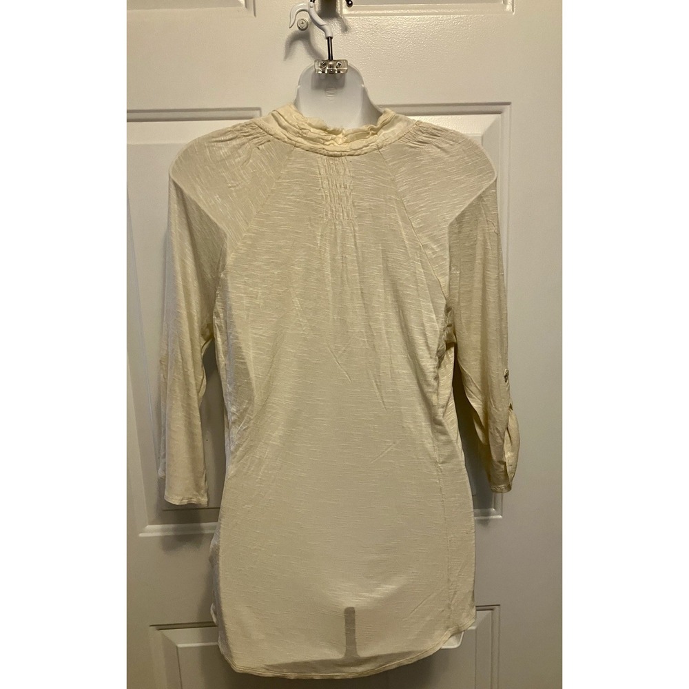 Anthropologie TINY Embroidered Ivory Shirt Top V-Neck Boho Festival Size XL - Picture 3 of 7